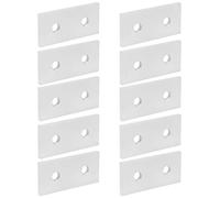 Dioche Trou de 3/8 Pouces 10 Pièces Plaque de Jonction Plaque de Connexion Plate en Aluminium - Outil de Connexion Verticale à 2 Trous pour les Structures de Cadre en Aluminium, Conception Durable