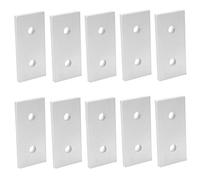 Dioche Trou de 3/8 Pouces 10 Pièces Plaque de Jonction Plaque de Connexion Plate en Aluminium - Outil de Connexion Verticale à 2 Trous pour les Structures de Cadre en Aluminium, Conception Durable