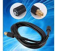 Dioche Tuyau M22 Noir Outil de Tuyau d'extension de Lavage à Jet Femelle Noir M22 - Flexible en PVC Haute Pression 10M 2610PSI pour Laveuses à Eau Froide (15M)