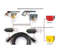 Dioche Tuyau M22 Noir Outil de Tuyau d'extension de Lavage à Jet Femelle Noir M22 - Flexible en PVC Haute Pression 10M 2610PSI pour Laveuses à Eau Froide (10m)