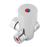 Dioche Vanne de Mélange d'eau Chaude et Froide MG1/2 de 1/2 Pouces | Vanne de Contrôle de la Température de l'eau en Laiton pour Robinets Automatiques | Installation Facile | Clapets Anti-retour