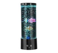 Dioche Veilleuse USB Lampe Méduse Veilleuse LED Lampe de Table USB Bulle Poisson 16 Couleurs + 4 Dégradés de Couleurs Parfaite pour Les Enfants et Les Chambres
