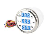 Dioche Voltmètre de Température de l'eau pour Bateau, Voltmètre de Pression d'huile, 52mm, Ensemble de Jauges Numériques, IP67, Compatible avec les Voitures, Camping-cars, Bateaux, Motos (Cadran