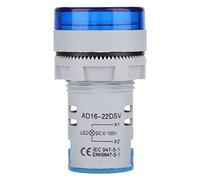 Dioche Voltmètre LED Lumière de Signal avec Affichage Numérique | Indicateur de Compteur de Tension CC pour les Lectures Claires | Plage 6-100V, Testeur de Lampe Ronde - Bleu (BLUE)