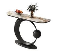 Diodceraic Console en Pierre résistante aux Rayures, Table d'appoint contemporaine, Table de Porche en Dalle de Pierre, pour hôtel(Black C,100x30x80cm)