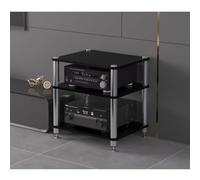Diodceraic Rack Stéréo Support AV Média Rack Tour Audio CD Lecteur de Disque Stéréo Récepteur DVD Étagère, Cabinet d'Affichage CD avec Pieds Antivibratoires(2 Tier)