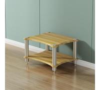 Diodceraic Support Multimédia AV À 1/2/3/4 Étages, Étagères Audio-vidéo en Bois, Armoire Audio Et Rack Stéréo pour Amplificateur, Récepteur, Lecteur CD Et Système De Cinéma Maison(Walnut,2 Tier)