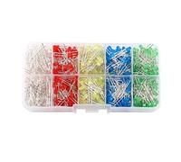 Diode éLectroluminescente, 500Pcs 3Mm Assemblage De 5 Volts à Led Assemblage De LumièRe Led Blanc Jaune Rouge Bleu Vert Assortiment De Diodes DIY