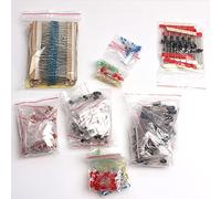 Diode Kit de composants électroniques Diodes LED Ensemble de résistances Condensateur électrolytique Transistor en céramique DIY for kit de démarrage Condensateur Composant