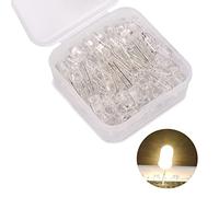 Diodes LED 5mm, 80 pièces diode électroluminescente LED haute luminosité pour bricolage projet scientifique composants d'éclairage électronique, blanc chaud