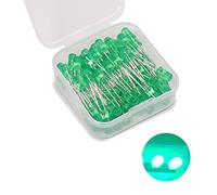 Diodes LED 5mm, diode LED électroluminescente haute luminosité, diode LED multicolore 3V pour le bricolage, les projets scientifiques et les composants d'éclairage électronique (Vert 80Pcs)
