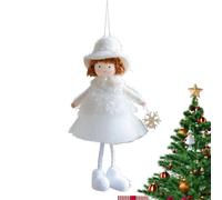 Dioeazh Ange de Noël - Décoration Ange de Noël | Pendeloque Fille en Peluche Idéal Décor de Fêtes Ados Adultes Cadeau Noces Chambre Enfant Jardin