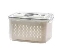 Dioeazh Boîte de Conservation pour Salade pour Réfrigérateur - Conservation Fruits et Légumes | Boîte Alimentaire avec Drainage et Compartiments pour Repas Maison, Pique-nique Restes