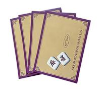 Dioeazh Carte des Règles du Mahjong - Guide de Référence 4 Fiches | Cartes des Règles du Jeu | pour Soirées Fêtes Voyages Et Réunions Familiales