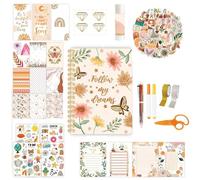 Dioeazh Créez votre propre kit de journal, kit de scrapbooking pour filles,Ensemble de papeterie Boho Girls | Charmant ensemble de papeterie pour filles, ensemble de carnet de notes créatif pour