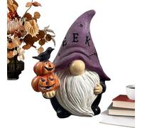 Dioeazh Figurines de GNOME d'halloween - Décorations Intérieur Extérieur Lutin Gothique | Sculptures en Résine pour Jardin Extérieur, Bibliothèque, Meuble TV, Table et Pièce Maîtresse Décorative