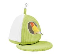 Dioeazh Hiver Chaud Bird Nest Maison Refuge, Hamac en Peluche pour Oiseaux De 9.8 Pouces avec Tapis Chauffant, pour Parrot Perruche Perruche Calopsitte Amazones Cacatoès Canari Inséparables