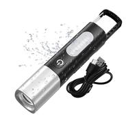 Dioeazh Lampes de poche lumineuses | Lampe LED Rechargeable Type-C Avec Crochet | Torche LED Extérieure Multifonction pour Pêche Voyage Camping Marche Lecture