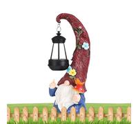 Dioeazh Luminaire Nain Solaire - Figurines Nains Résine Solaires avec Lumière,Décoration Extérieure pour Pelouse Balcon Terrasse Porche Cour