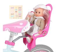 Dioeazh Siège De Poupéesss pour Vélos De Filles, Porte Poupee Velo avec Autocollants DIY, pour Vélos, Compatible avec Les S Et Les Animaux en Peluche De Taille Standard
