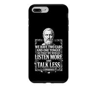 Diogène Listen More Talk Less Philosophie Stoïque Citation Coque pour iPhone 7 Plus/8 Plus