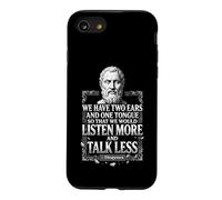 Diogène Listen More Talk Less Philosophie Stoïque Citation Coque pour iPhone SE (2020) / 7/8
