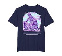 Diogenes Y2K Pastel Esthétique Stoïcisme T-Shirt, Homme Grandes Tailles, Bleu Marine, 2X Tall