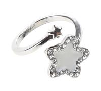 Diogeynu Bague ouverte simple et empilable avec étoiles à cinq pointes, bijoux punk tendance pour femmes et filles, bijou au design unique, taille unique, Comme décrit, Comme décrit.