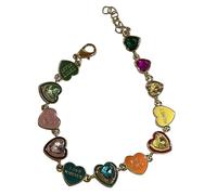 Diogeynu Bracelet élégant et coloré en forme de cœur avec lettres - Accessoire de mode - Bijoux pour un usage quotidien