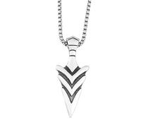 Diogeynu Collier avec pendentif Vikinged inspiré par la mythologie nordique Odin's Speared Gungnir en acier robuste