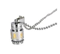 Diogeynu Collier ras du cou unisexe en acier inoxydable avec 6 mots Sanskrit Mantras - Longueur réglable