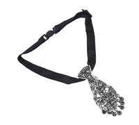 Diogeynu Cravate élégante en strass - Style tendance - Pour fête de mariage - Accessoire durable - Alliage de strass, Diamants noirs sur BL, taille unique