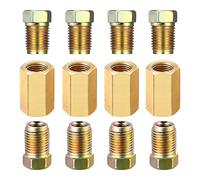 Diogeynu Lot de 12 raccords de conduite de frein de voiture 7/16-24 fils pour raccords de tuyau de frein de 6,35 mm