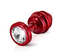 Diogol Ano Plug Anal Nervuré Rouge 25 mm