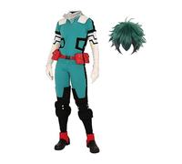 Diohauxi Midoriya Izuku Costume de cosplay Anime Homewear Pull Halloween Sweatshirt Jumpsuit avec perruque
