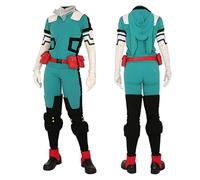 Diohauxi Midoriya Izuku Costume de cosplay Anime Homewear Pull Halloween Sweatshirt Jumpsuit avec perruque