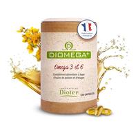 Dioméga Équilibre Oméga 3 & 6 - Huile de Poisson + Huile d’Onagre - Complément Alimentaire Femme Pré-Ménopause & Ménopause - Bien-être Hormonal, Peau, Humeur - Confort Féminin - 120 capsules