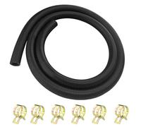 Diompirux Ø 6 mm Tuyau de Carburant Kit Conduite de Carburant avec 6 Pièces Collier de serrage, 1m Tuyau Durite d'essence pour Petits Moteurs, Moto, Voiture, Scooters, Camions