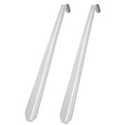 Diompirux 2 pièces 42cm Chausse Pied Long Acier Inoxydable, Long Chausse-pieds Avec Crochet Trou, Chausse Pieds Metal pour Convient à Toutes Les Tailles de Pieds, Facile à utiliser Chausse-pied stable