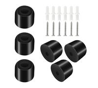 Diompirux 6 pièces Butée de porte ronde en caoutchouc, avec accessoires à vis, Ø 32 x 21 mm, Protection murale en caoutchouc, Protection murs contre les poignées de portes, Butée, Amortisseurs