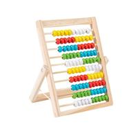 Diompirux Boulier Enfant Bois, Compact et Portable Boulier Règle à Calcul, Cadre de comptage avec 100 Perles, Abacus Coloré Jouet Éducatif, Cadeau Jouet Éducatif pour Les Enfants à Partir de 3 Ans
