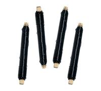 Diompirux Lot De 4 Fil de Fer pour Fleurs galvanisé, 0,65mm Fil de Liage en Vrac sur Base en Bois, Multi-Usage Noir Fil De Jardinage, pour Fixer Plantes, Fleurs, Bricolage et Jardinage