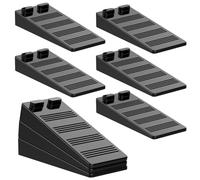 Diompirux Lot de 8 Noir cale porte caoutchouc souple avec Hauteur Réglable, Antidérapante Cale Porte au Sol, Non Toxique, Non Odeur, pour tous types de sols et de portes, Genre Tapis, Carrelage, Sol