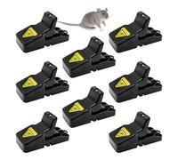 Diompirux Lot de 8 Piège à Rats Professionnel, Tapetteà Souris Rats Réutilisable, piège à Rats sans Poison, Facile Utiliser sans Danger, Dératisation Rapide, Attrape Mulots, pour la Maison, Exterieu