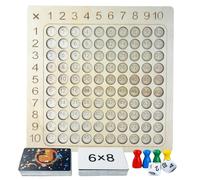 Diompirux Montessori Mathématique Tableau, 10x 10 Jeu de Multiplication, Jeux de Plateau Table de Multiplication en Bois, Jeux Apprendre Les Chiffres, pour Apprendre à Compter, Chiffres, Motrices