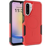 Dionsibei Conçue pour Samsung Galaxy A26 5G - 2 en 1 de qualité militaire - Résistante aux chocs - Coque de protection pour Galaxy A26 5G (rouge)