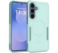 Dionsibei Conçue pour Samsung Galaxy S25 FE - 2 en 1 de qualité militaire - Résistante aux chocs - Coque de protection pour Galaxy S25 FE - Menthe