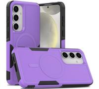 Dionsibei Conçue pour Samsung Galaxy S25 Plus Galaxy S24 Plus 2 en 1 de qualité militaire résistante aux chocs (violet)