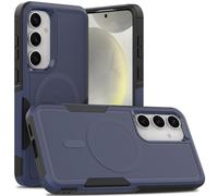 Dionsibei Conçue pour Samsung Galaxy S25 Plus Galaxy S24 Plus 2 en 1 de qualité militaire résistante aux chocs pour Galaxy S25+ Plus (bleu)