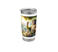 Dionysos Dieu grec du vin Théâtre festif Gobelet isotherme en acier inoxydable double paroi
